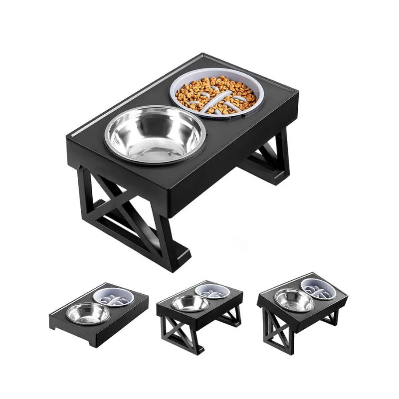 Adjustable Height Elevated Dog Bowls