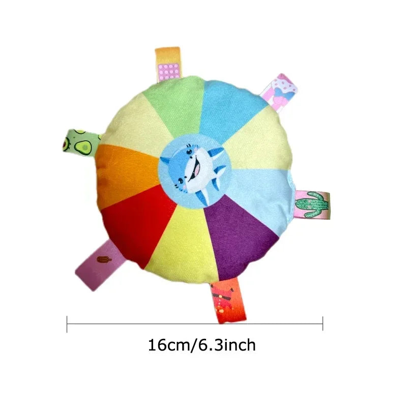 Rainbow Plush Flying Disc Dog Toy