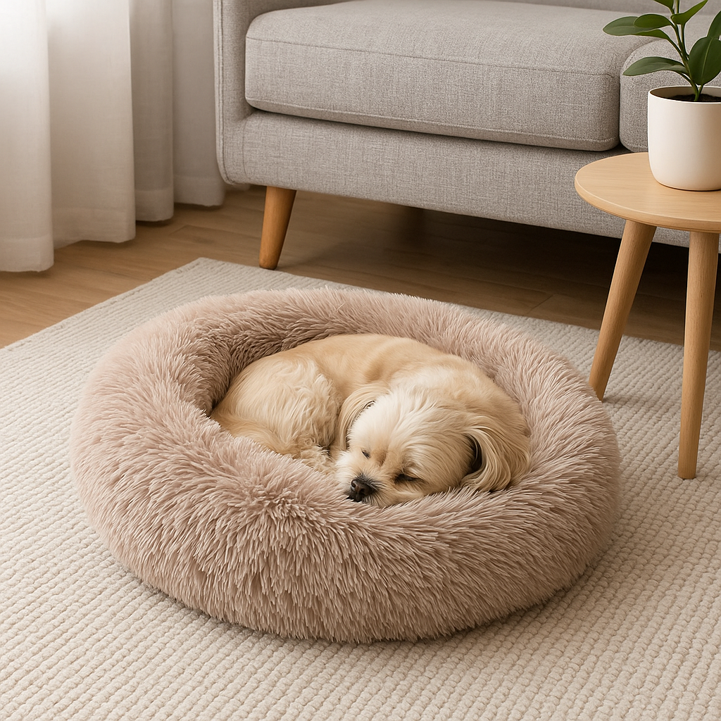 Comfortable Plush Donut Pet Bed
