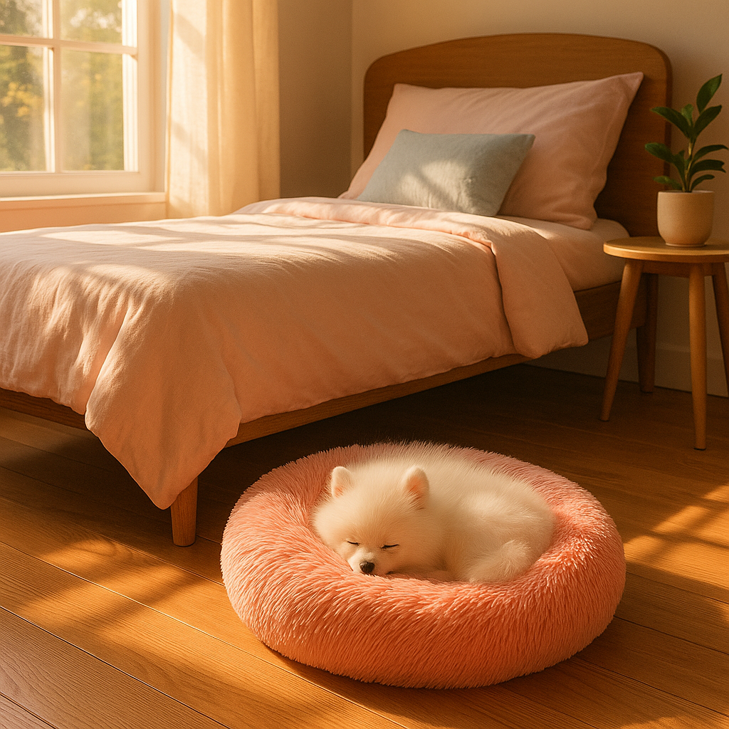 Comfortable Plush Donut Pet Bed