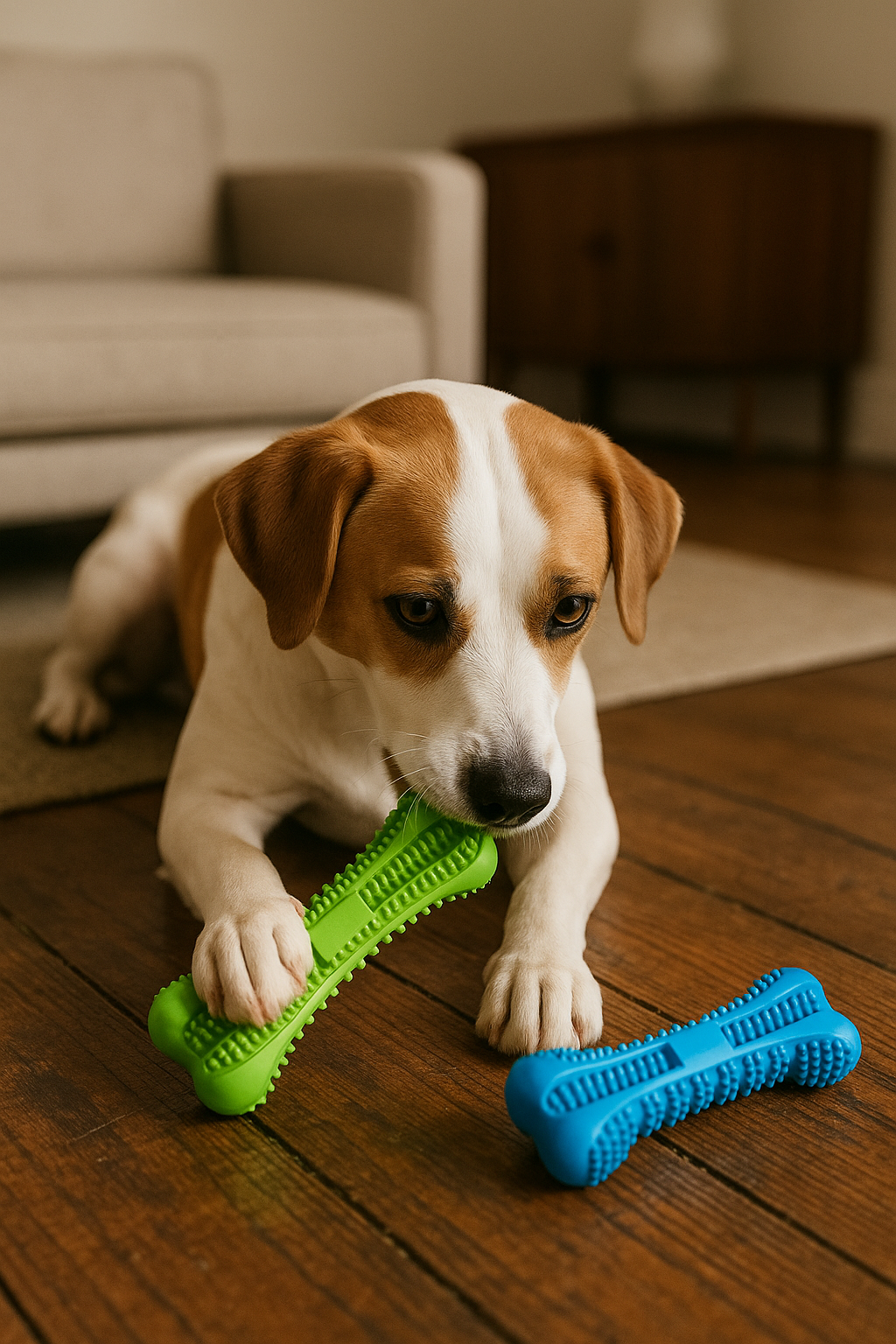 Soft Rubber Dog Toothbrush Chew Toy