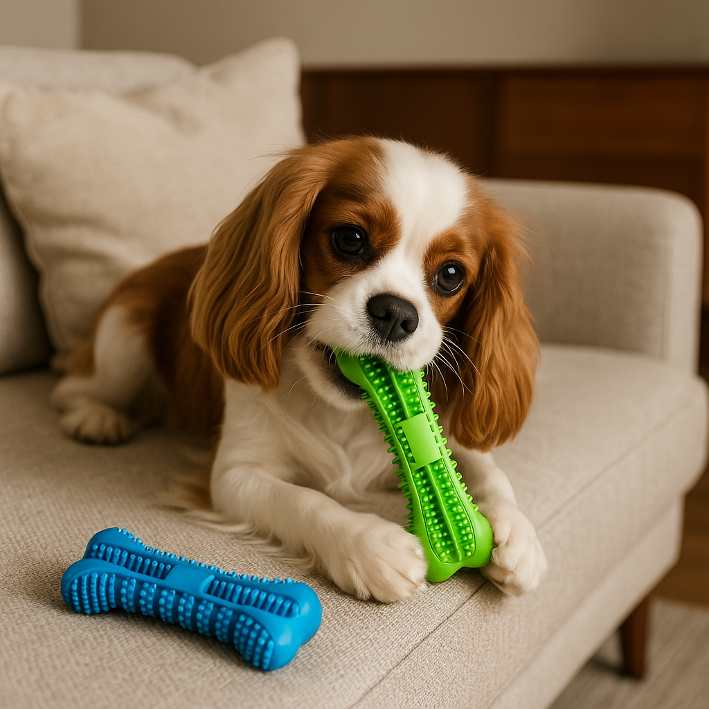Soft Rubber Dog Toothbrush Chew Toy