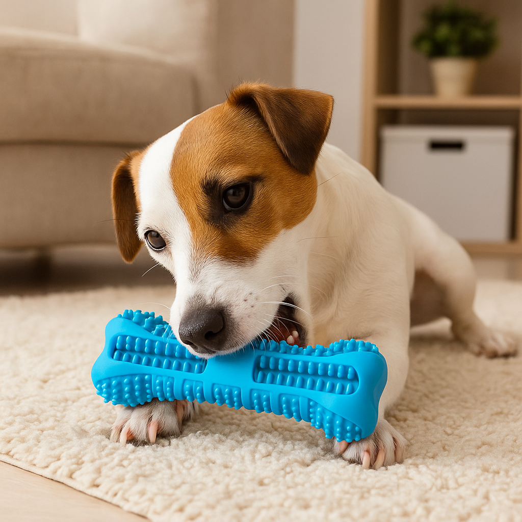 Soft Rubber Dog Toothbrush Chew Toy
