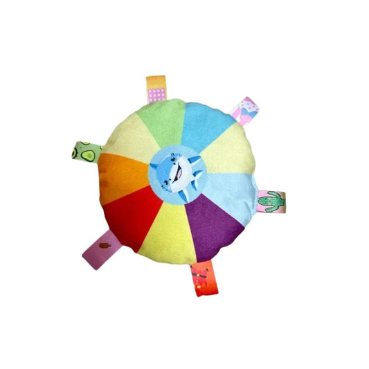 Rainbow Plush Flying Disc Dog Toy