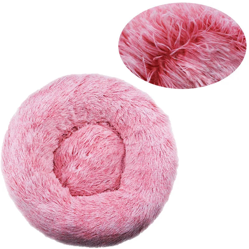 Comfortable Plush Donut Pet Bed