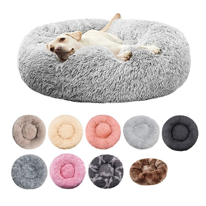 Comfortable Plush Donut Pet Bed